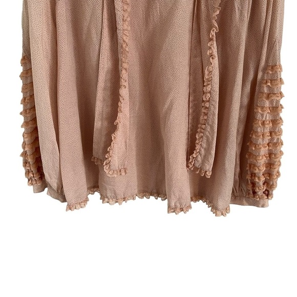 byTIMO Coquette Polka Dot Lace Ruffle Tie Neck Blouse - Picture 7 of 14